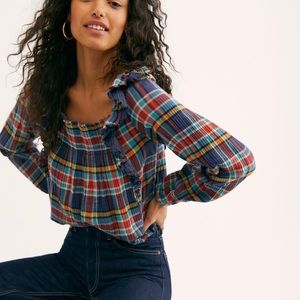 NWT Free People Siena Plaid Pullover - We The Free